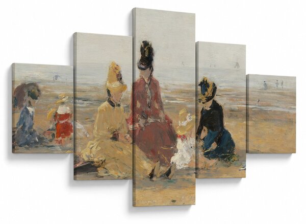 Obraz - Eugène Boudin, On the Beach, Trouville, reprodukcje (125x70 cm)