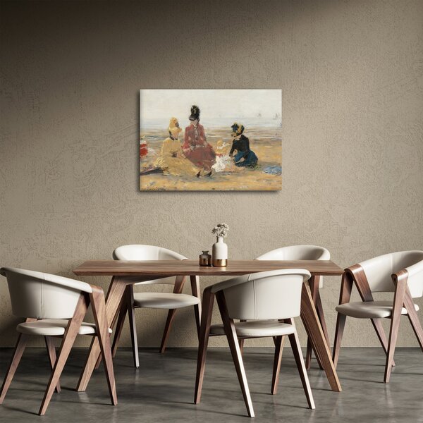 Obraz - Eugène Boudin, On the Beach, Trouville, reprodukcje (70x50 cm)