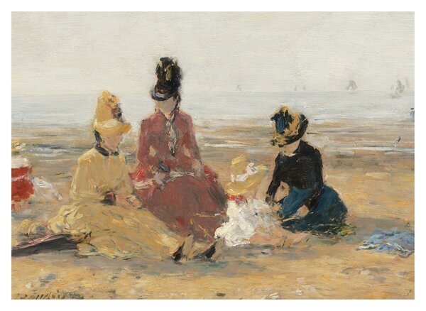 Obraz - Eugène Boudin, On the Beach, Trouville, reprodukcje (70x50 cm)