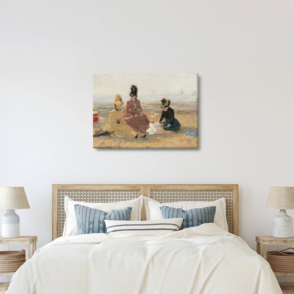 Obraz - Eugène Boudin, On the Beach, Trouville, reprodukcje (70x50 cm)