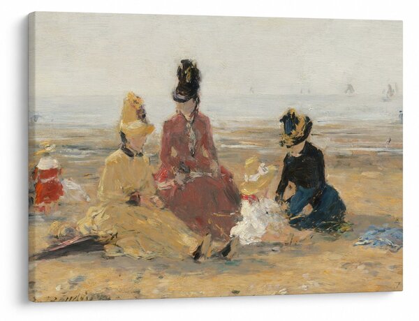 Obraz - Eugène Boudin, On the Beach, Trouville, reprodukcje (70x50 cm)