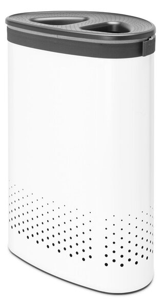 Biały metalowy kosz na pranie 55 l Selector – Brabantia