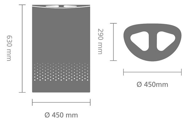 Biały metalowy kosz na pranie 55 l Selector – Brabantia