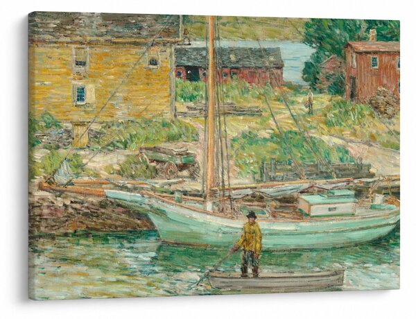Obraz - Childe Hassam, Oyster Sloop, Cos Cob, reprodukcje (70x50 cm)