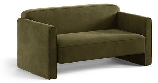 Zielona aksamitna sofa 140 cm Abby – Micadoni