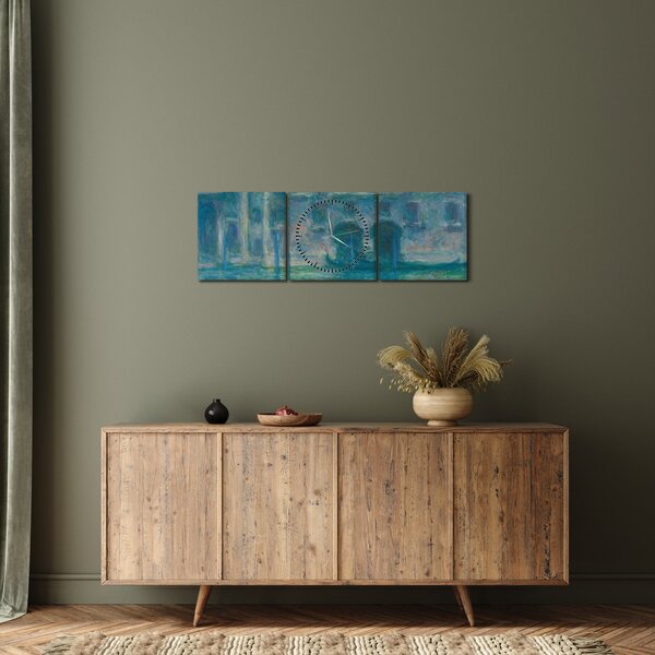 Obraz - Claude Monet, Palazzo da Mula, Venice, reprodukcje (z zegarem) (90x30 cm)