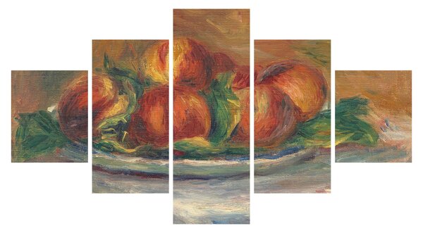 Obraz - Auguste Renoir, Peaches on a Plate, reprodukcje (125x70 cm)