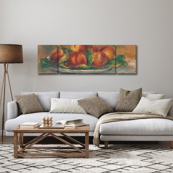 Obraz - Auguste Renoir, Peaches on a Plate, reprodukcje (170x50 cm)