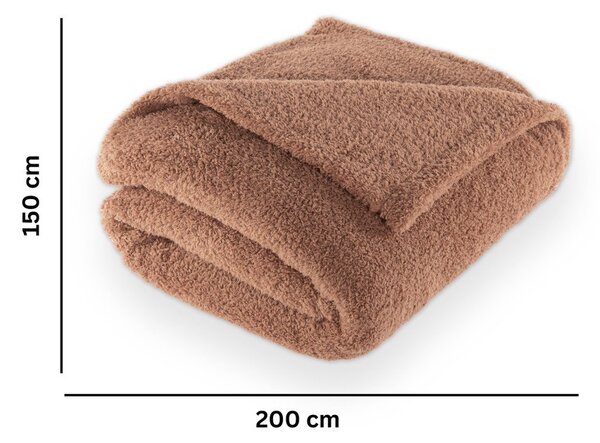 Brązowy koc z mikropluszu 150x200 cm Cocoon – Tiseco Home Studio