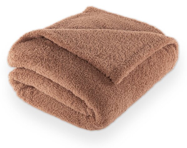 Brązowy koc z mikropluszu 150x200 cm Cocoon – Tiseco Home Studio