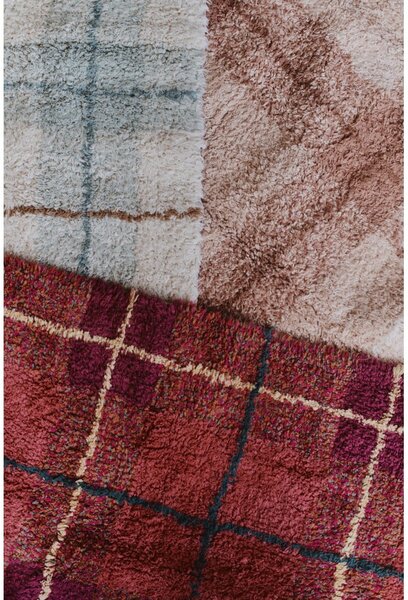 Czerwony bawełniany dywan odpowiedni do prania/tkany ręcznie 90x120 cm Tartan Vintage Red – Lorena Canals