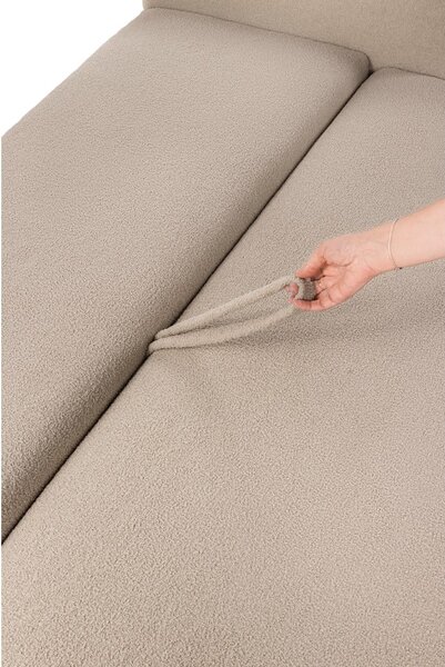 Beżowa rozkładana sofa z materiału bouclé 247 cm Quinoa – Bonami Selection