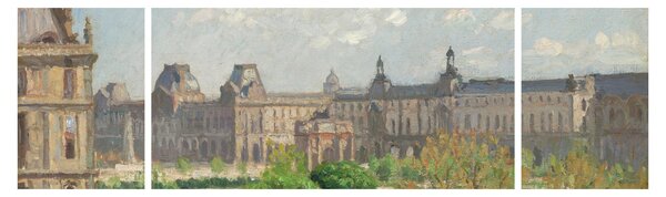 Obraz - Camille Pissarro, Place du Carrousel, Paris, reprodukcje (170x50 cm)