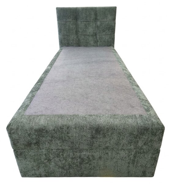 Łóżko tapicerowane boxspring DIRELIS VIBE 90x200 cm ciemnozielone Materac: Materac sprężynowy Bonell