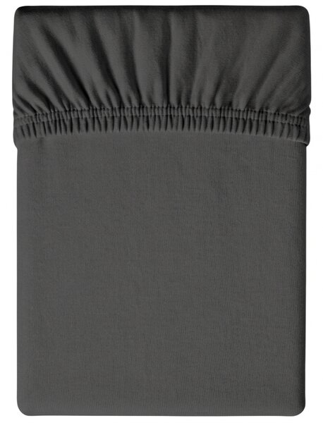Prześcieradło jersey ciemnoszare 180 x 200 cm