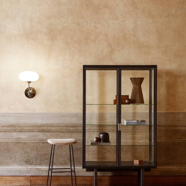 GUBI Kinkiet Stemlite, możliwość ściemniania, chromowy / srebrny, salon / jadalnia, metal, design