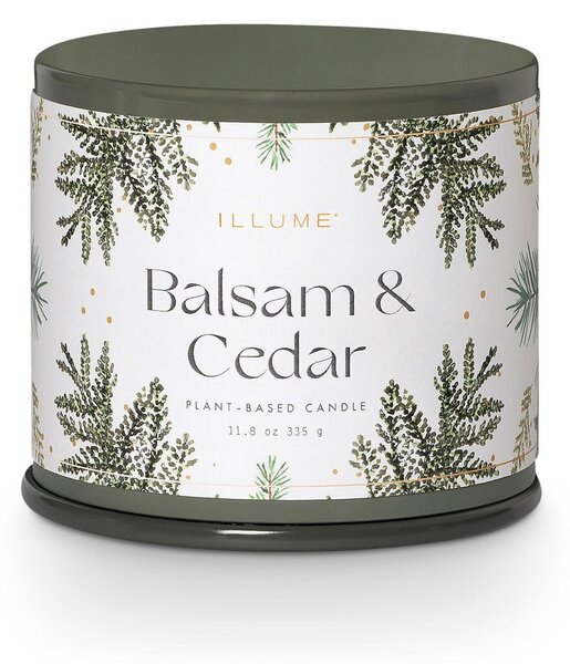 Zapachowa sojowa świeca czas palenia 50 h Balsam & Cedar – ILLUME x Bloomingville