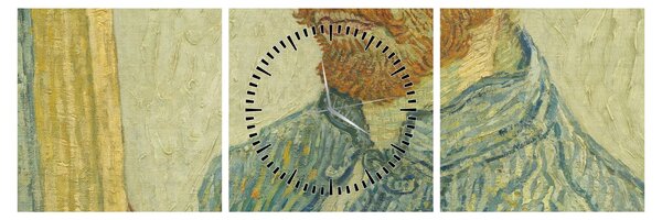 Obraz - Portrait of Vincent van Gogh, reprodukcje (z zegarem) (90x30 cm)