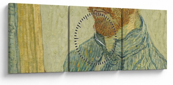 Obraz - Portrait of Vincent van Gogh, reprodukcje (z zegarem) (90x30 cm)