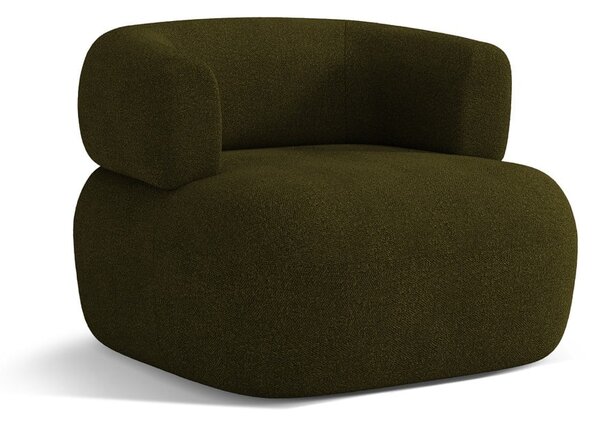 Zielony fotel z materiału bouclé Jenny – Micadoni Home