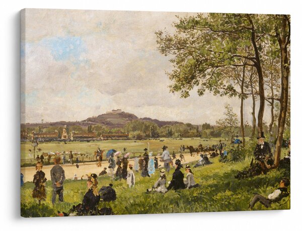 Obraz - French 19th Century, Race Course at Longchamps, reprodukcje (70x50 cm)