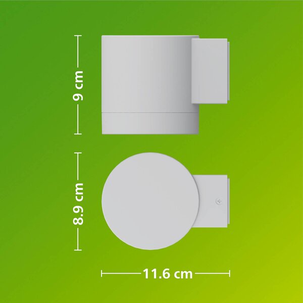 Philips Kinkiet zewnętrzny Fylx, możliwość ściemniania, biały / opal, aluminium