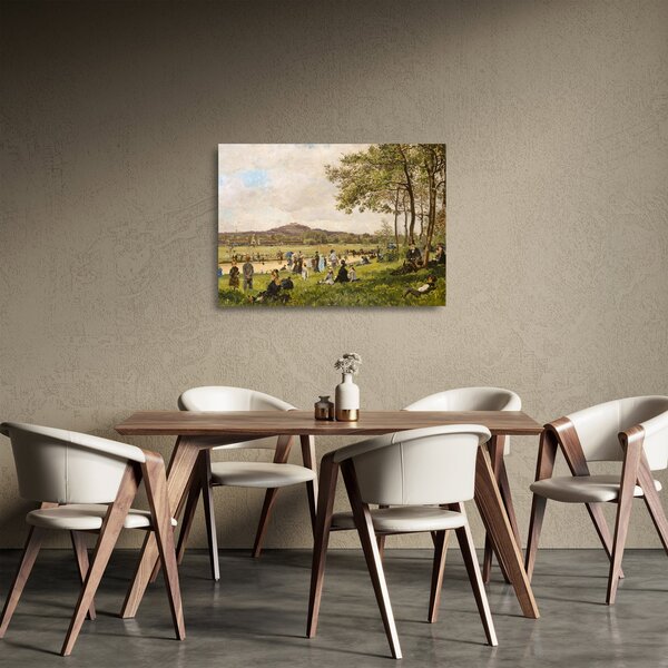 Obraz na szkle - French 19th Century, Race Course at Longchamps, reprodukcje (70x50 cm)
