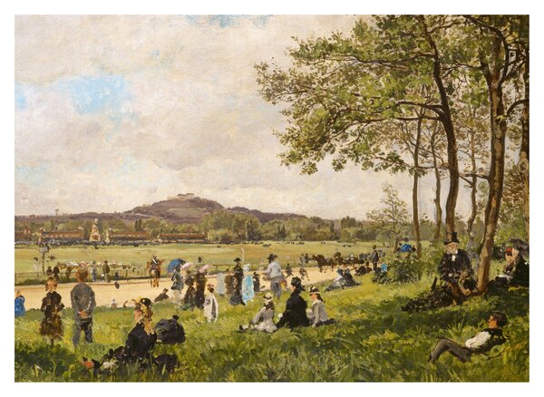 Obraz na szkle - French 19th Century, Race Course at Longchamps, reprodukcje (70x50 cm)