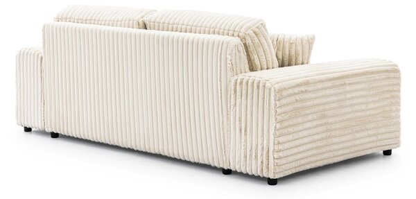 Kremowa sztruksowa sofa 213 cm Justin – Ropez