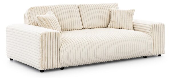 Kremowa sztruksowa sofa 213 cm Justin – Ropez