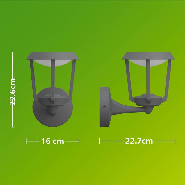 Philips Kinkiet zewnętrzny Nuvy, aluminiowy / szary / cynkowy, aluminium