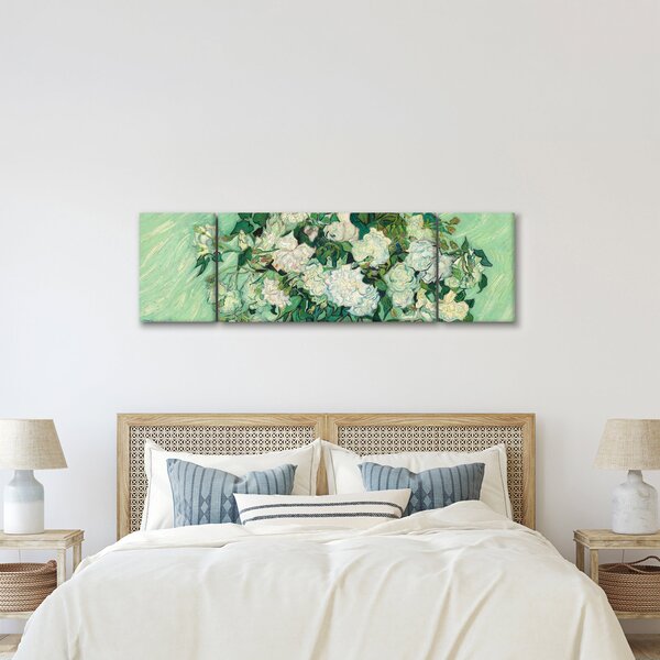 Obraz - Vincent van Gogh, Roses, reprodukcje (170x50 cm)