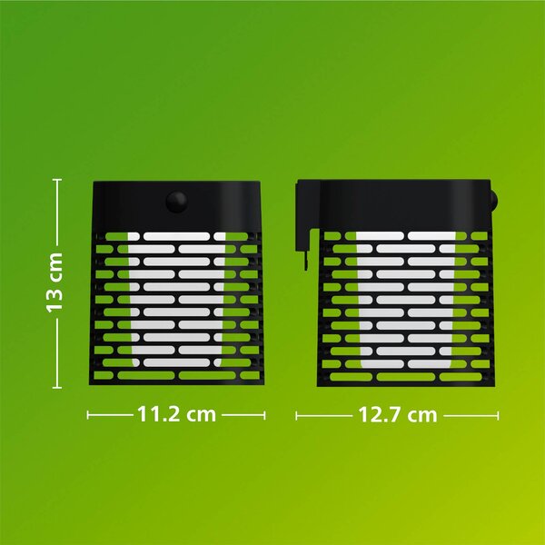 Philips Kinkiet solarny LED Hara, czarny, z czujnikiem, IP44 Hara, czarny, tworzywo sztuczne
