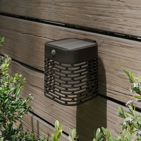 Philips Kinkiet solarny LED Hara, czarny, z czujnikiem, IP44 Hara, czarny, tworzywo sztuczne