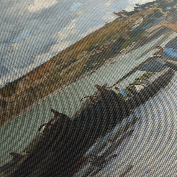 Obraz - Claude Monet, Sainte Adresse, reprodukcje (z zegarem) (90x30 cm)