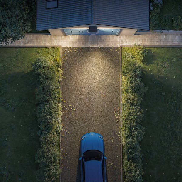 Philips Lampa solarna LED Zyren, biała, 3000 K, czujnik, IP65 Zyren, biały / opal, tworzywo sztuczne