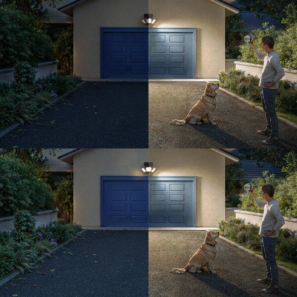 Philips Lampa solarna LED Zyren, biała, 3000 K, czujnik, IP65 Zyren, biały / opal, tworzywo sztuczne