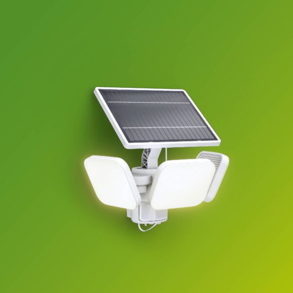 Philips Lampa solarna LED Zyren, biała, 5000 K, czujnik, IP65 Zyren, biały / opal, tworzywo sztuczne