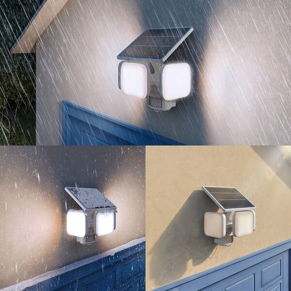 Philips Lampa solarna LED Zyren, biała, 5000 K, czujnik, IP65 Zyren, biały / opal, tworzywo sztuczne