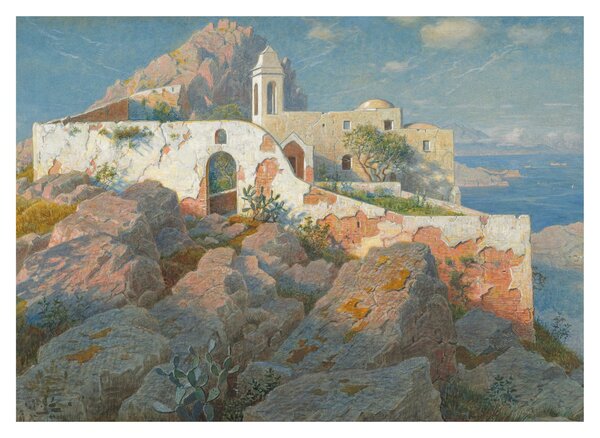 Obraz - William Stanley Haseltine, Santa Maria a Cetrella, Anacapri, reprodukcje (70x50 cm)