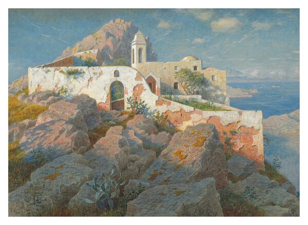Obraz na szkle - William Stanley Haseltine, Santa Maria a Cetrella, Anacapri, reprodukcje (70x50 cm)