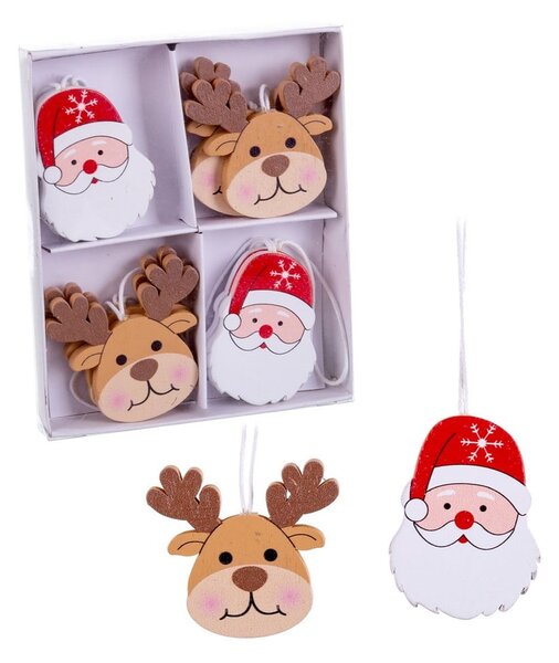 Drewniane ozdoby świąteczne zestaw 8 szt. 5 cm Figures – Casa Selección
