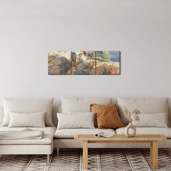 Obraz - William Stanley Haseltine, Santa Maria a Cetrella, Anacapri, reprodukcje (z zegarem) (90x30 cm)