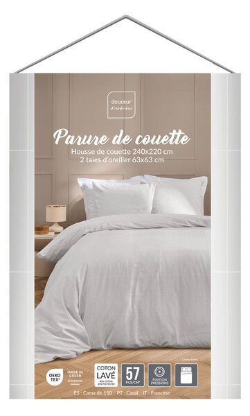 Biała pościel dwuosobowa 240x220 cm Linella – douceur d'intérieur
