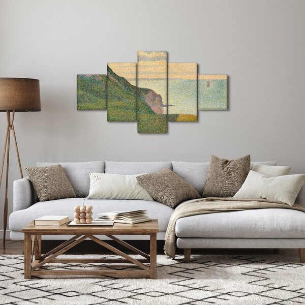 Obraz - Georges Seurat, Seascape at Port-en-Bessin, Normandy, reprodukcje (125x70 cm)