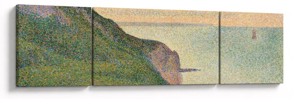 Obraz - Georges Seurat, Seascape at Port-en-Bessin, Normandy, reprodukcje (170x50 cm)