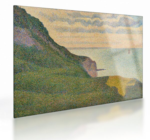 Obraz na szkle - Georges Seurat, Seascape at Port-en-Bessin, Normandy, reprodukcje (70x50 cm)