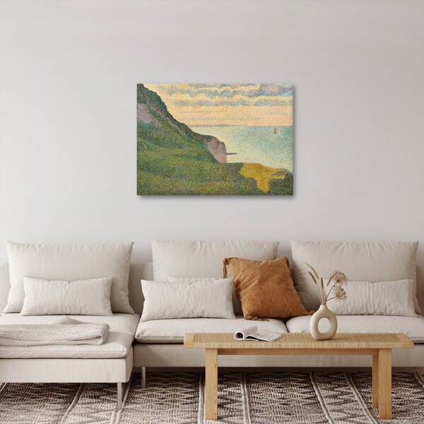 Obraz - Georges Seurat, Seascape at Port-en-Bessin, Normandy, reprodukcje (70x50 cm)