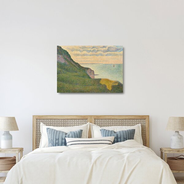 Obraz na szkle - Georges Seurat, Seascape at Port-en-Bessin, Normandy, reprodukcje (70x50 cm)