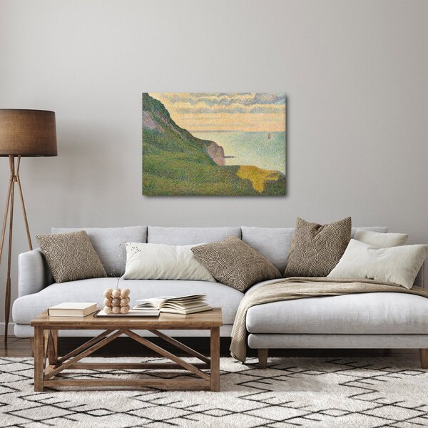 Obraz - Georges Seurat, Seascape at Port-en-Bessin, Normandy, reprodukcje (70x50 cm)
